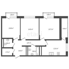 Квартира 79,9 м², 3-комнатная - изображение 2