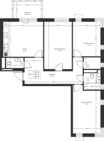 105,8 м², 4-комнатная квартира 12 167 000 ₽ - изображение 49