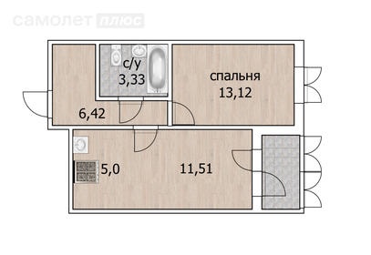 40,9 м², 2-комнатная квартира 4 660 000 ₽ - изображение 32