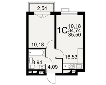 35,5 м², 1-комнатная квартира 3 800 000 ₽ - изображение 71