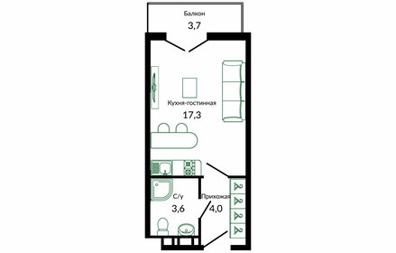 28,2 м², квартира-студия 11 490 000 ₽ - изображение 71