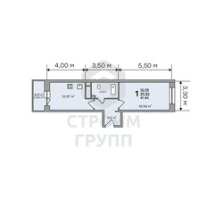 Квартира 41,9 м², 1-комнатная - изображение 2