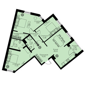 74,4 м², 3-комнатная квартира 18 350 000 ₽ - изображение 114