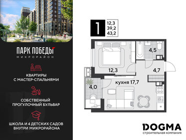 43,2 м², 1-комнатная квартира 8 527 680 ₽ - изображение 29