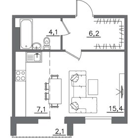 28,7 м², 1-комнатная квартира 4 600 000 ₽ - изображение 57