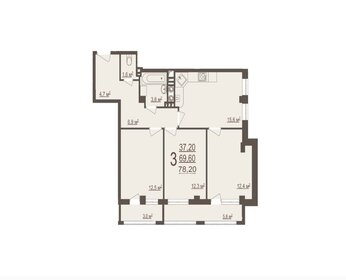 Квартира 78,2 м², 3-комнатная - изображение 1