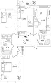 77,6 м², 3-комнатная квартира 17 851 920 ₽ - изображение 77