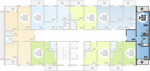 56,6 м², 2-комнатная квартира 5 150 000 ₽ - изображение 64