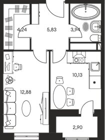 54 м², 1-комнатная квартира 6 600 000 ₽ - изображение 27