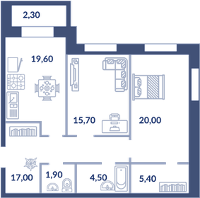 79,3 м², 2-комнатная квартира 10 980 000 ₽ - изображение 42
