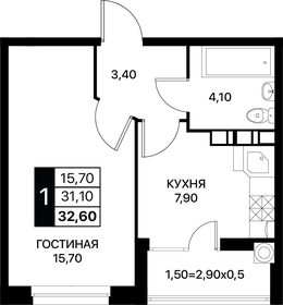 48,2 м², 2-комнатная квартира 8 170 000 ₽ - изображение 12