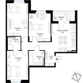 91,7 м², 4-комнатная квартира 16 025 716 ₽ - изображение 49