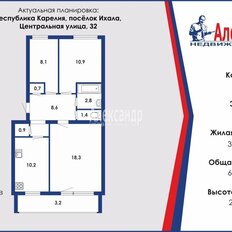 Квартира 61,9 м², 3-комнатная - изображение 2