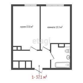 Квартира 37,1 м², 1-комнатная - изображение 2