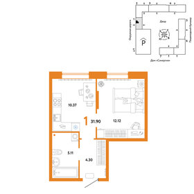 31,4 м², 1-комнатная квартира 4 350 000 ₽ - изображение 35