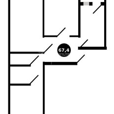 Квартира 67,4 м², 3-комнатная - изображение 1