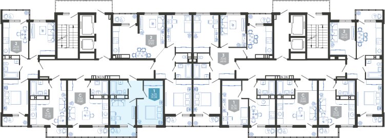 Квартира 32,3 м², 1-комнатная - изображение 2