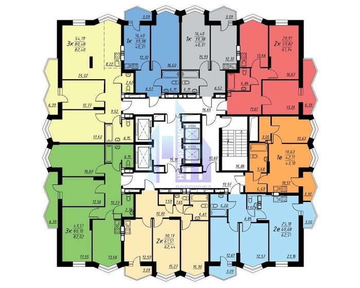 82 м², 3-комнатная квартира 11 018 000 ₽ - изображение 1