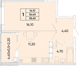 47,6 м², 1-комнатная квартира 7 900 000 ₽ - изображение 77