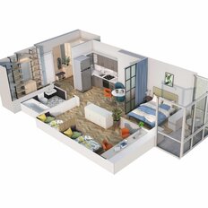 Квартира 50,6 м², 1-комнатная - изображение 3