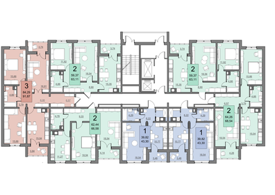 54,4 м², 2-комнатная квартира 3 650 000 ₽ - изображение 112