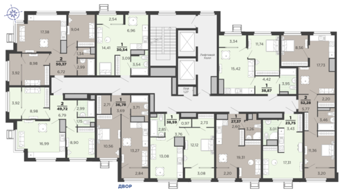 28,1 м², квартира-студия 3 372 000 ₽ - изображение 66
