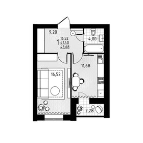 47 м², 1-комнатная квартира 2 880 000 ₽ - изображение 42