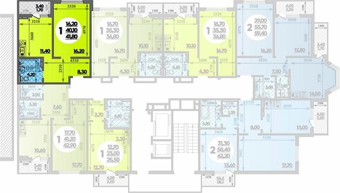 40,7 м², 1-комнатная квартира 8 500 000 ₽ - изображение 22