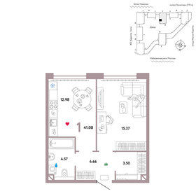 41,1 м², 1-комнатная квартира 23 890 000 ₽ - изображение 6