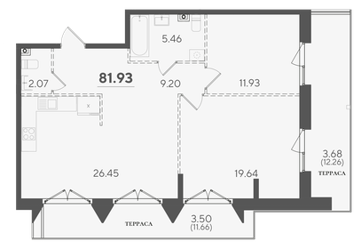 81,9 м², 2-комнатная квартира 27 856 200 ₽ - изображение 31