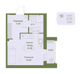 39,1 м², квартира-студия 4 305 000 ₽ - изображение 31