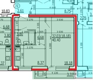 38 м², 1-комнатная квартира 3 800 000 ₽ - изображение 22