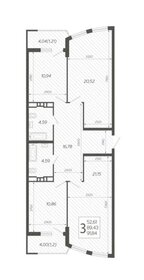 Квартира 91,9 м², 3-комнатная - изображение 1