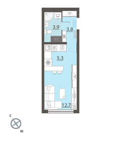 26,7 м², квартира-студия 5 300 000 ₽ - изображение 32