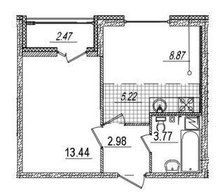 Квартира 36,8 м², 1-комнатная - изображение 1