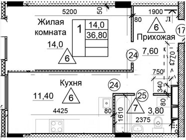 Квартира 36,8 м², 1-комнатная - изображение 1