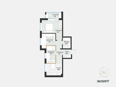 57,8 м², 2-комнатная квартира 6 900 000 ₽ - изображение 37