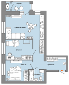 70 м², 3-комнатная квартира 7 242 126 ₽ - изображение 17