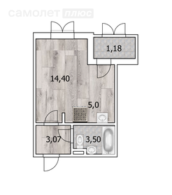 Квартира 27,2 м², студия - изображение 1