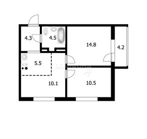 Квартира 49,6 м², 3-комнатная - изображение 2