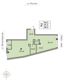 Квартира 89,3 м², 3-комнатная - изображение 1