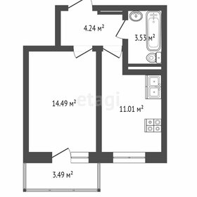 Квартира 33,3 м², 1-комнатная - изображение 2