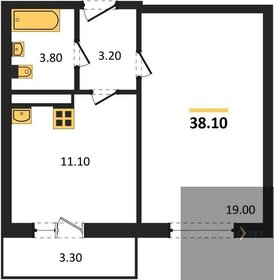 38,1 м², 1-комнатная квартира 4 484 370 ₽ - изображение 8