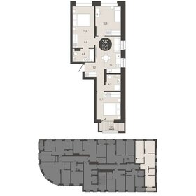 75,7 м², 3-комнатная квартира 10 230 000 ₽ - изображение 33