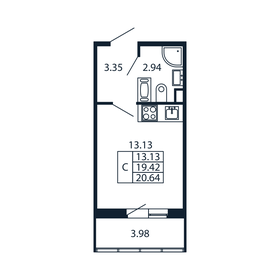 34 м², 1-комнатная квартира 8 701 888 ₽ - изображение 86
