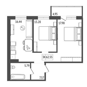 77 м², 3-комнатная квартира 7 162 000 ₽ - изображение 25