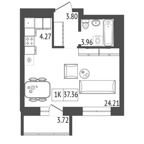 37,4 м², 1-комнатная квартира 5 293 912 ₽ - изображение 9