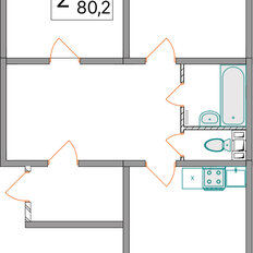 Квартира 80,2 м², 2-комнатная - изображение 3