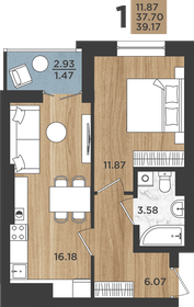 34,3 м², 1-комнатная квартира 3 450 000 ₽ - изображение 109