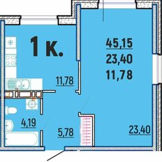 Квартира 45,2 м², 1-комнатная - изображение 3